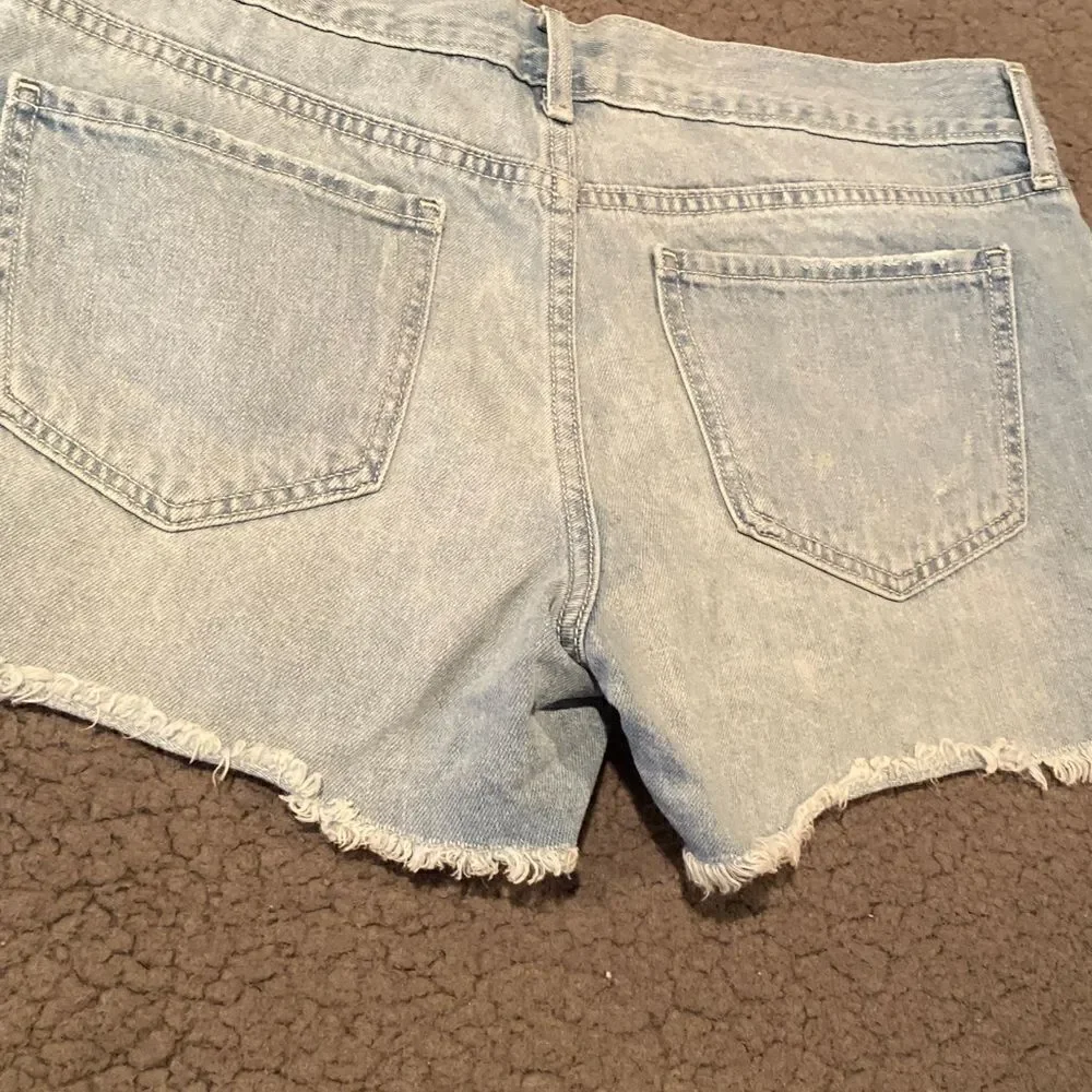 Old Navy Light Denim Distressed Jean Shorts Cut Off Shorts Sizw 6
